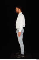  Larry Steel black shoes business dressed jeans standing white shirt whole body 0003.jpg